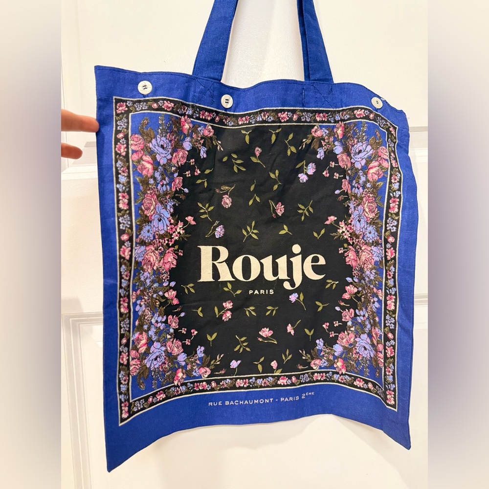 Rouje‎ Paris Canvas Floral Print Tote, New Without Tag - Picture 3 of 11